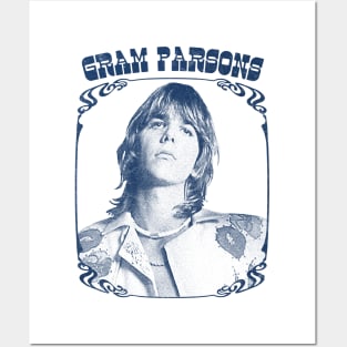 Gram Parsons // Retro Faded-Style Fan Art Design Posters and Art